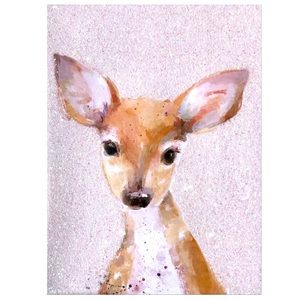 Carlton Sweet Winter Deer Glitter Embellished Blank Note Cards, 10 ct